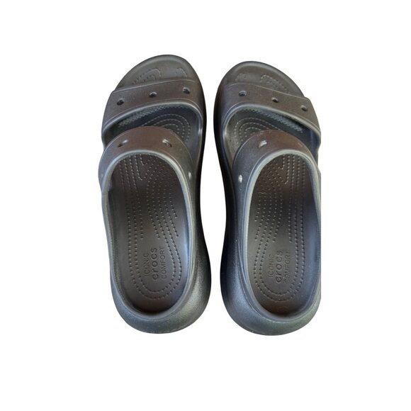 Crocs Unisex Classic Crush Sandal BLACK US M8/W 10 - Picture 10 of 12